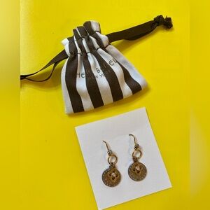 Henri Bendel Two-Tone Floral Circular Earrings